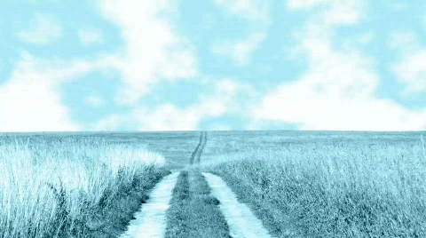 Road blue Stock Footage 627536