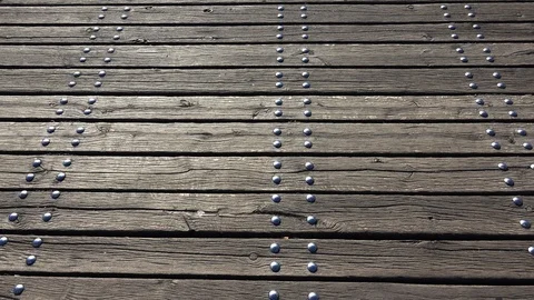 Road from the boards. 4K. Stock Footage 121372172