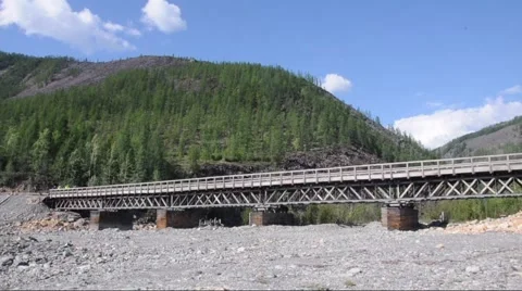 Road of Bones mountain biking Siberia Stock Footage 46521326