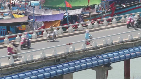 Road bridge close-up Video stock 23311271