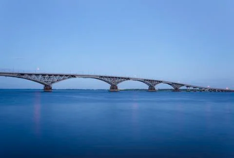 Road bridge in the evening Photos