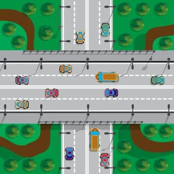 Road bridge. Stock Illustration