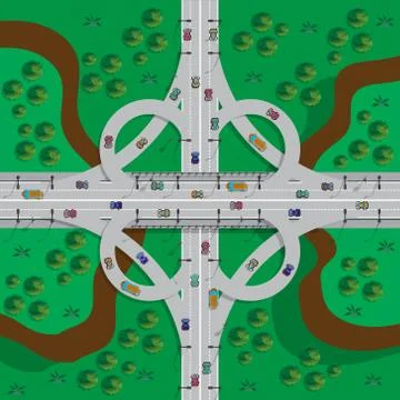 Road bridge. Stock Illustration