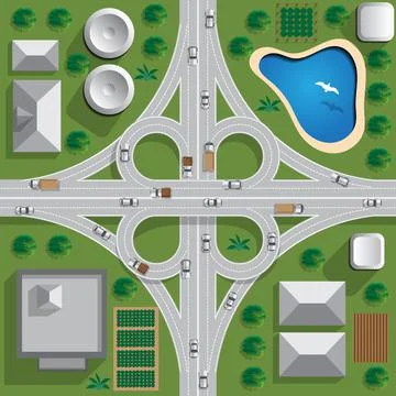 Road bridge. イラスト素材