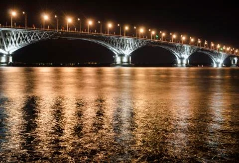 Road bridge at night Photos