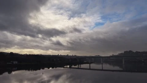 Road bridge over Douro River in Porto, Portugal Stock Footage 328033118