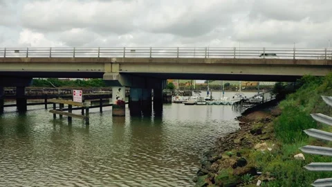 Road bridge over Marina Stock Footage 246916481