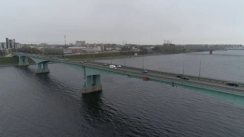Road bridge over the river Video stock 108005771