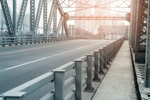 Road on the bridge Stock Photos