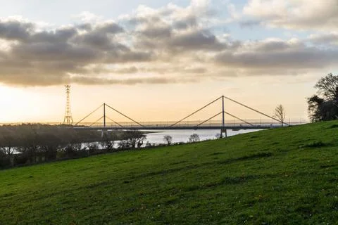 Road Bridge taking the M48 over the River Wye. Stock Photos