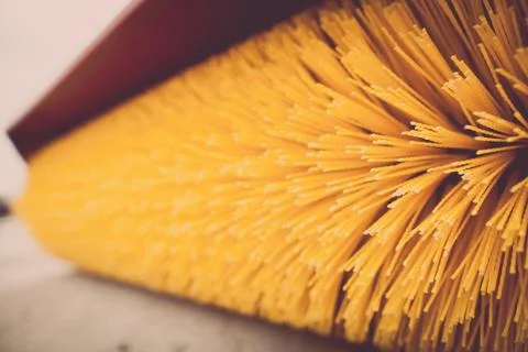 Road brush sweeping machine Stock Photos