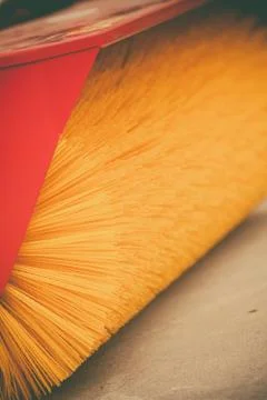Road brush sweeping machine Stock Photos