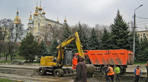 Road building 2 Stock Footage 988097