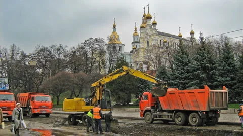 Road building 3 Stock Footage 988112