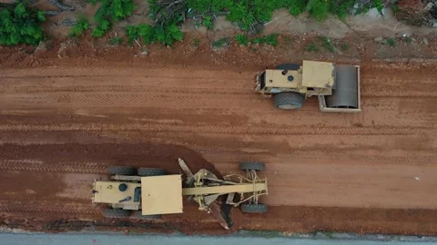 Road building Video stock 134112411