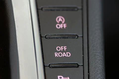Off road button Stockfoto's