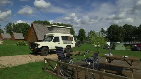 Off-road camping vehicle Stock Footage 237818384