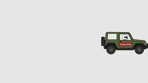 Off-Road Car Crash. Subscribe Animation Loop on Transparent Background Stock Footage 334616567
