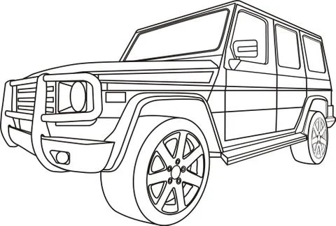 Off road car Stock Illustration