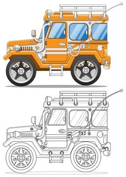 Off road car. Stock Illustration