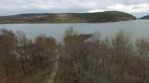 Off-Road Car on Lake V1 Stock Footage 89935564