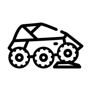 Off-road car line icon vector illustration flat Stock Illustration
