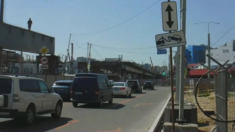 Road with car traffic Stock Footage 245222801