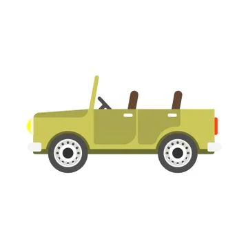 Off road car on white background. Vector illustration in trendy flat style. EPS Stock Illustration