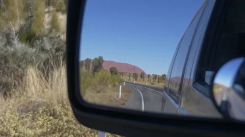 Road, Central Australia. Iconic attraction place in Outback Red Center, Northern Stock Footage 294649605