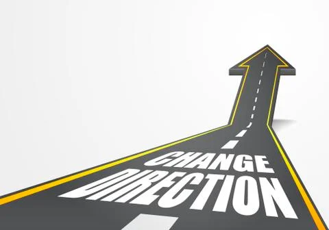 Road Change Direction Stock Illustration