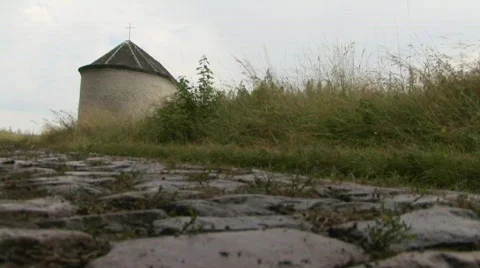 Road to chapel Stock Footage 495320