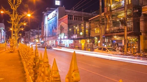 Road in Chiang Rai Stock Footage 55619986