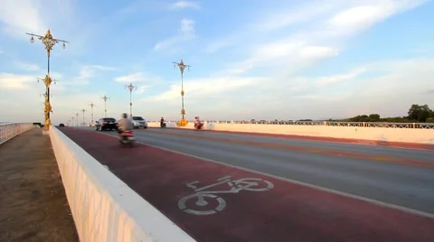 Road in Chiang Rai Stock Footage 55620290