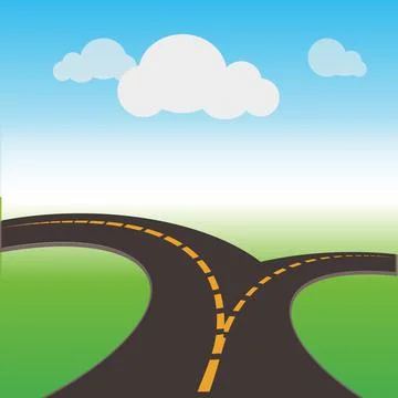 Road. Choice. Stock Illustration