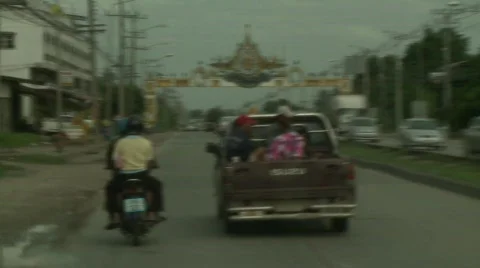 On road in Chonburi 3 Vídeo Stock 483243