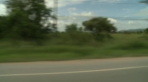 On road in Chonburi Stock Footage 483240
