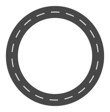 Road circular path Stock Illustration