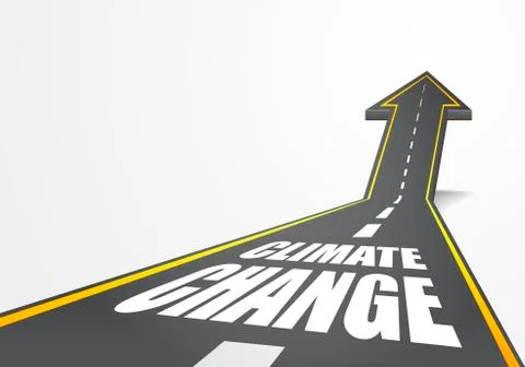 Road to Climate Change Illustrazione stock