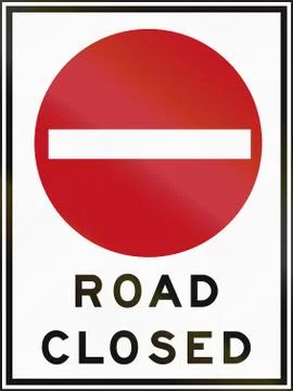 Road Closed In Canada Stock Illustration