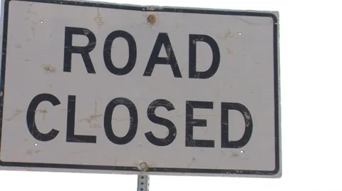 Road Closed Stock Footage 39636847