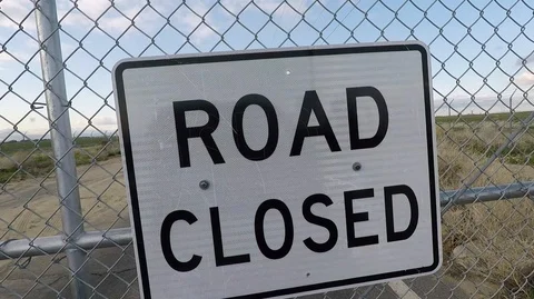 Road Closed Stock Footage 106832636