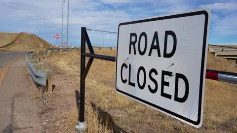 Road Closed Gate 스톡 동영상 263858090