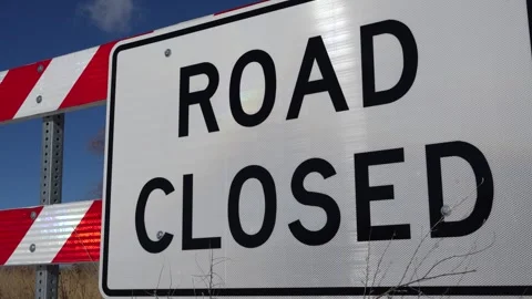 Road Closed Sign 스톡 동영상 262127467