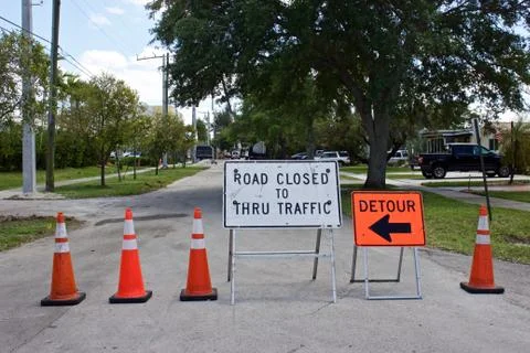 Road Closed To Through Traffic Stock Photos