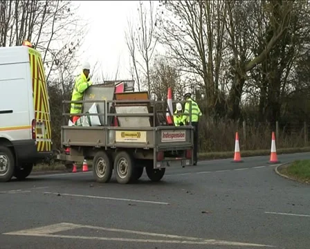 Road Closure and Diversion 库存影片 33294756