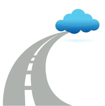 Road to cloud computing イラスト素材