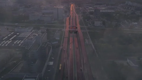 Road in the clouds. Film Compositing. Stock Footage 248604125