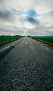 Road cloudy moody Stock Photos
