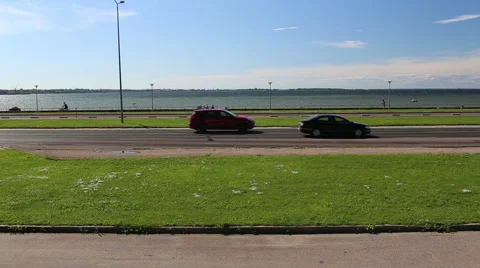 Road on the coast Stock-Footage 47816394