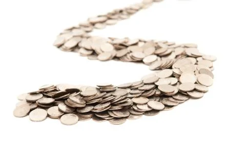 The road from coins Fotos Stock